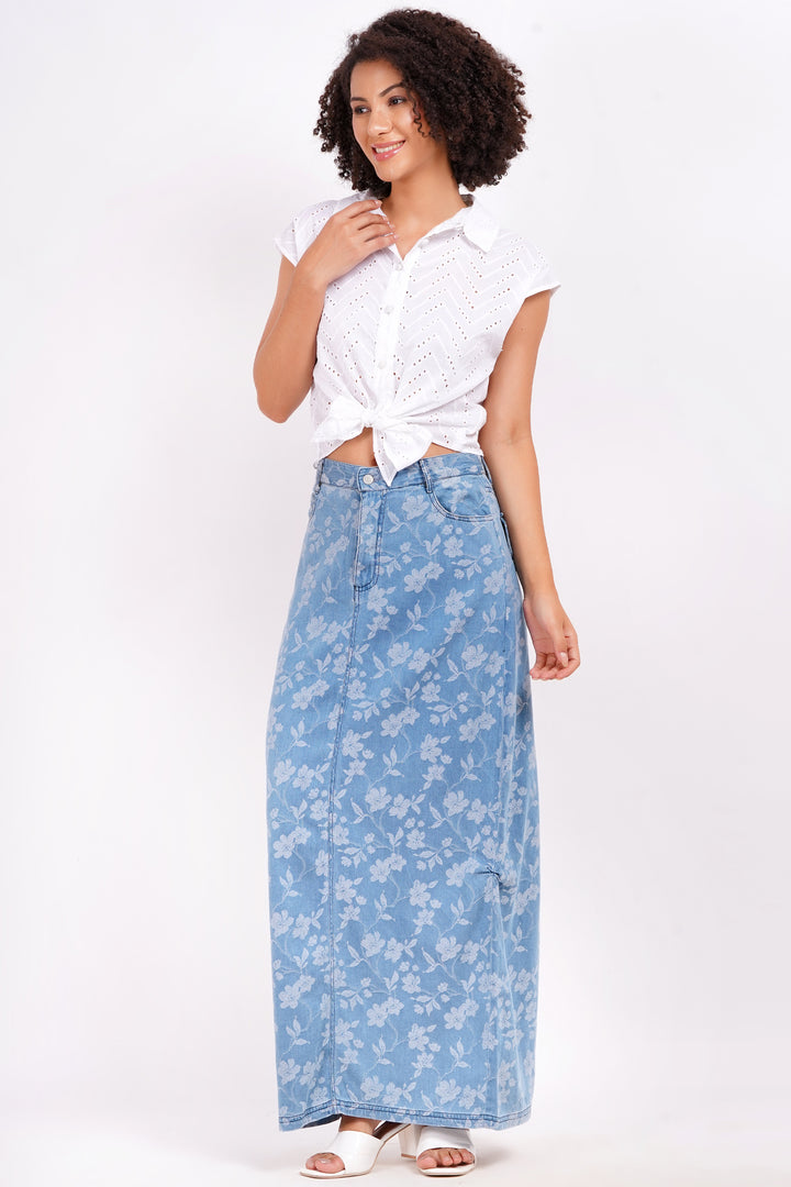 Knotted Schiffli Top - Pearl White