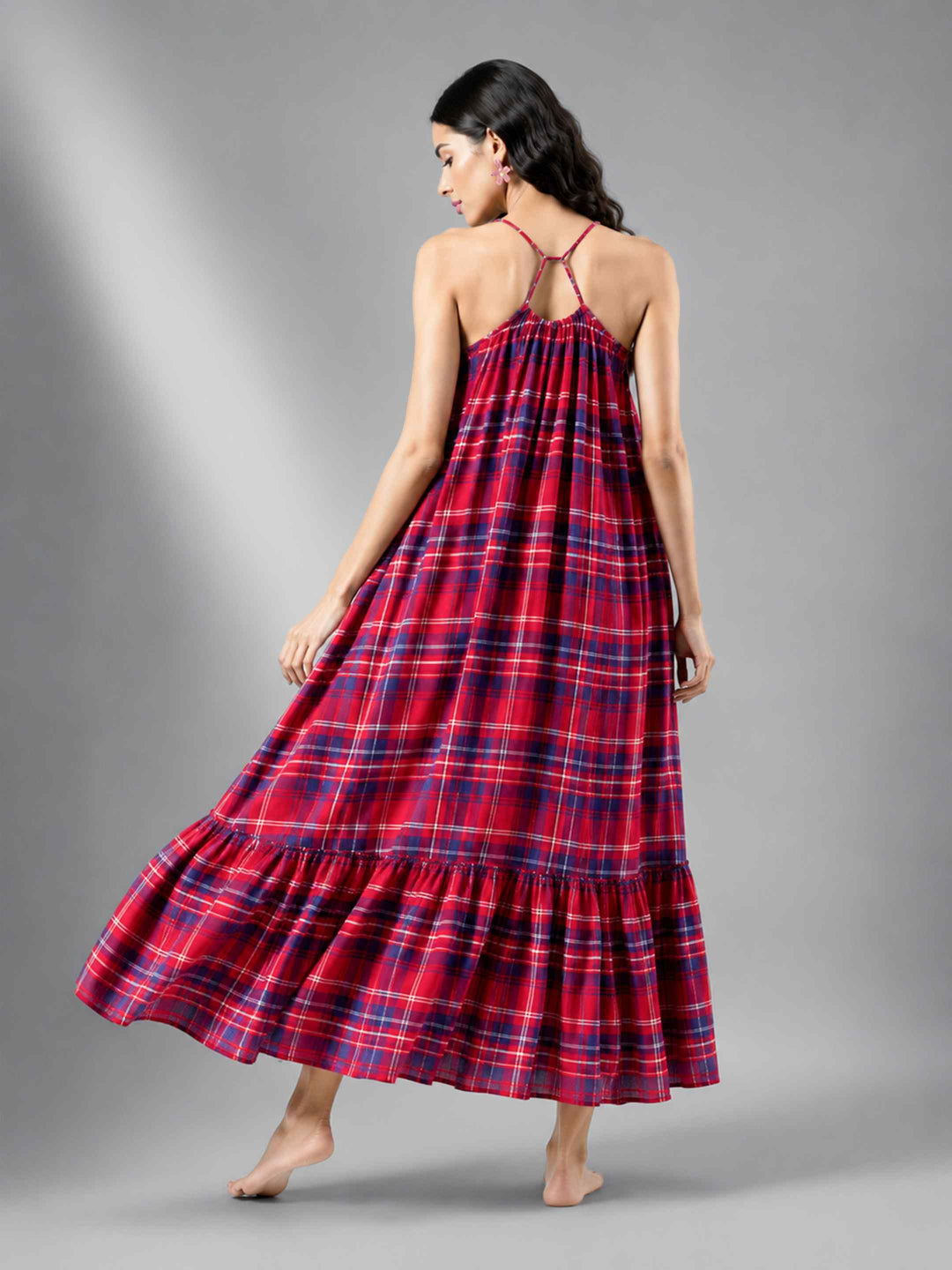 Boho Spirit Dress - Red Checks