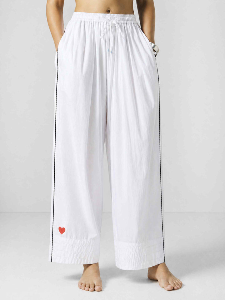 Heart Pants - White