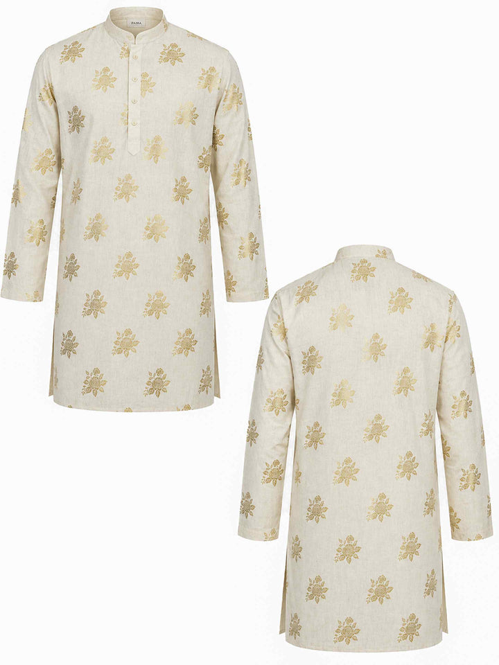 Gold Rose - Jute Silk Kurta