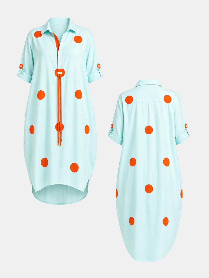 Tangerine Polka Dress