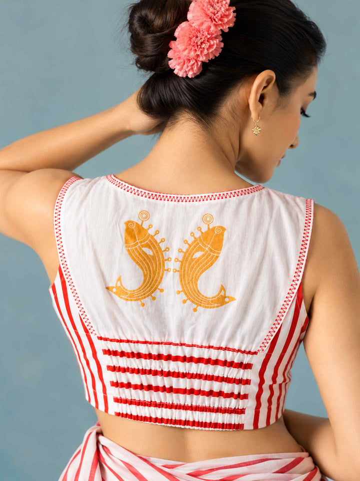 Sindoor Stripe Blouse