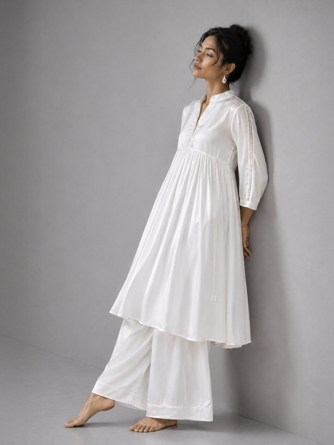 Butter Silk Gathered Kurta