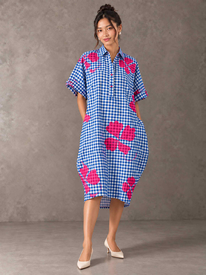 Cocoon Dress - Blueberry Crush