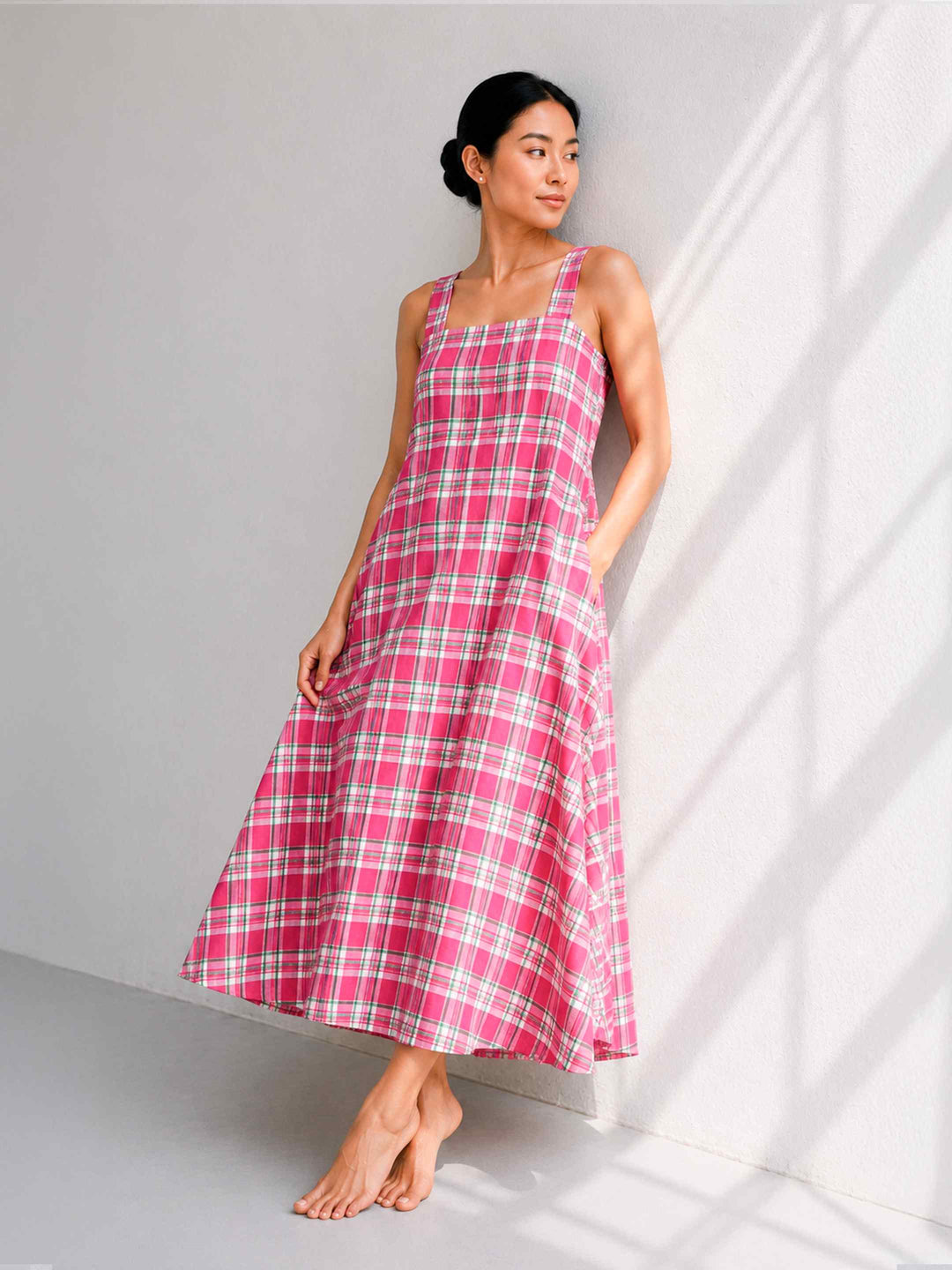 Pink Plaid Dress