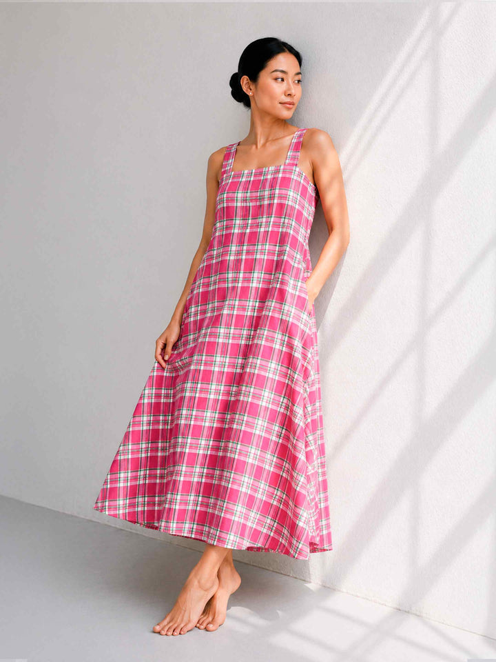 Pink Plaid Dress