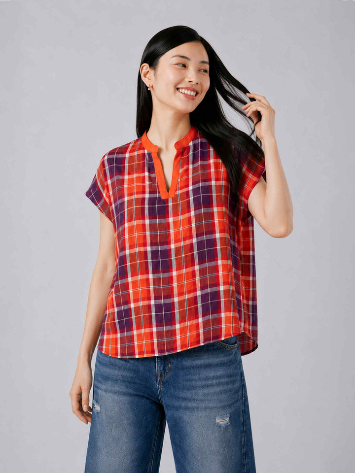 Mulberry Check Top