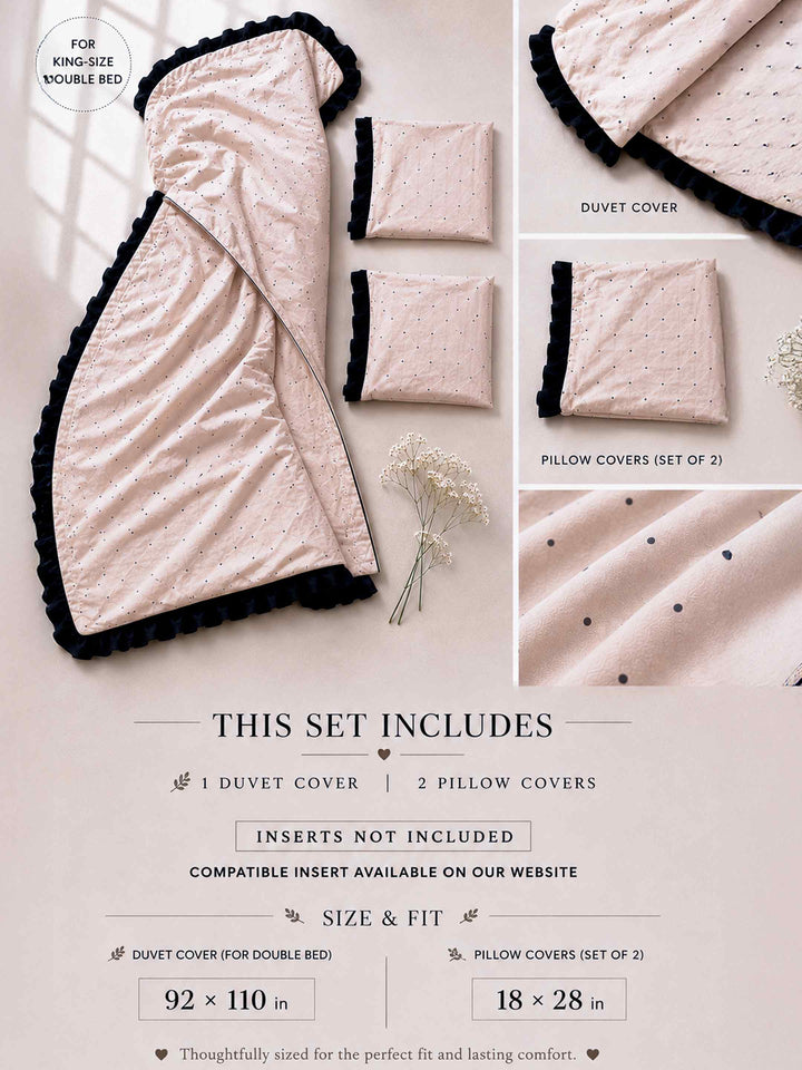 Blush Polka Duvet Set