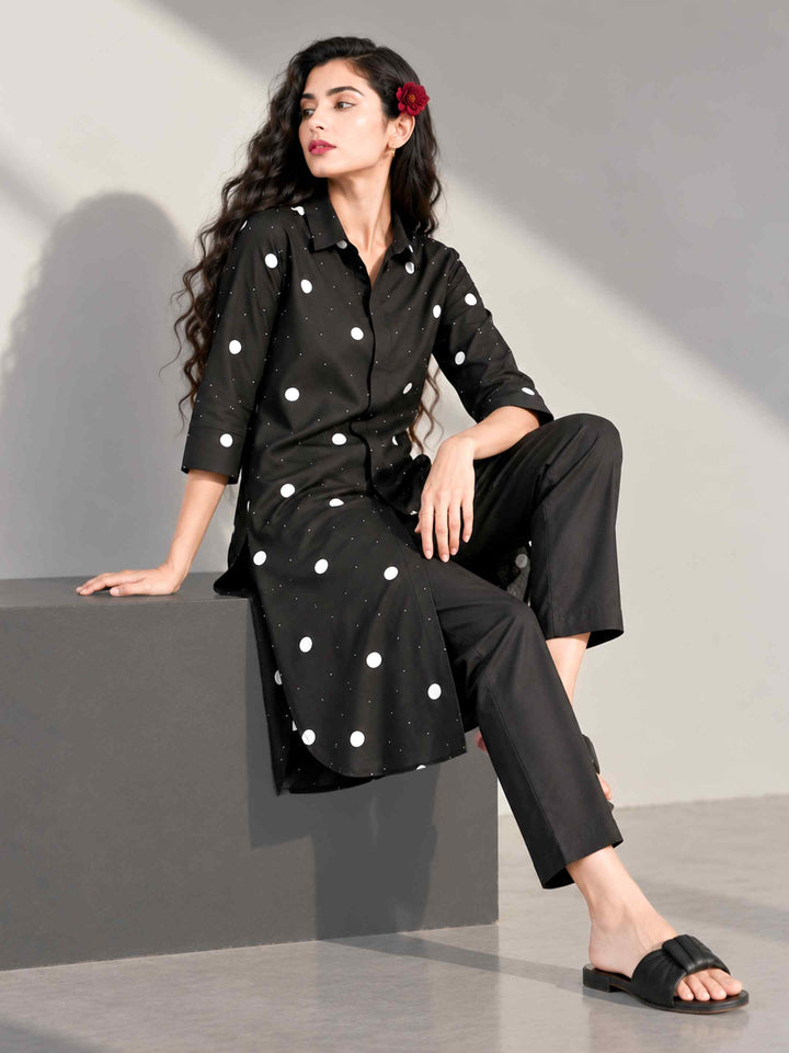 Scattered Polka Kurta