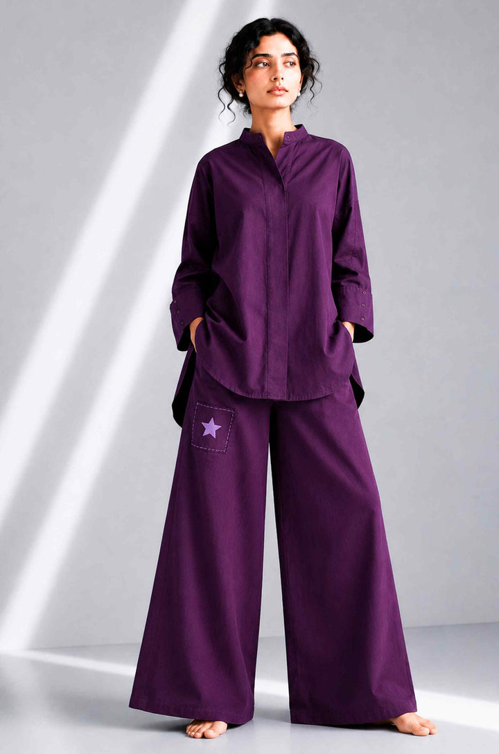 Doodle Pants - Aubergine Star
