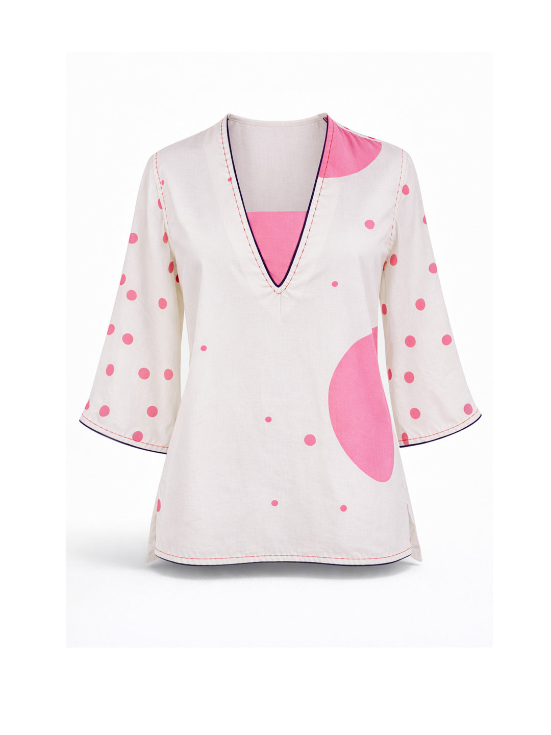 Luna Dot Kurti - Ivory White