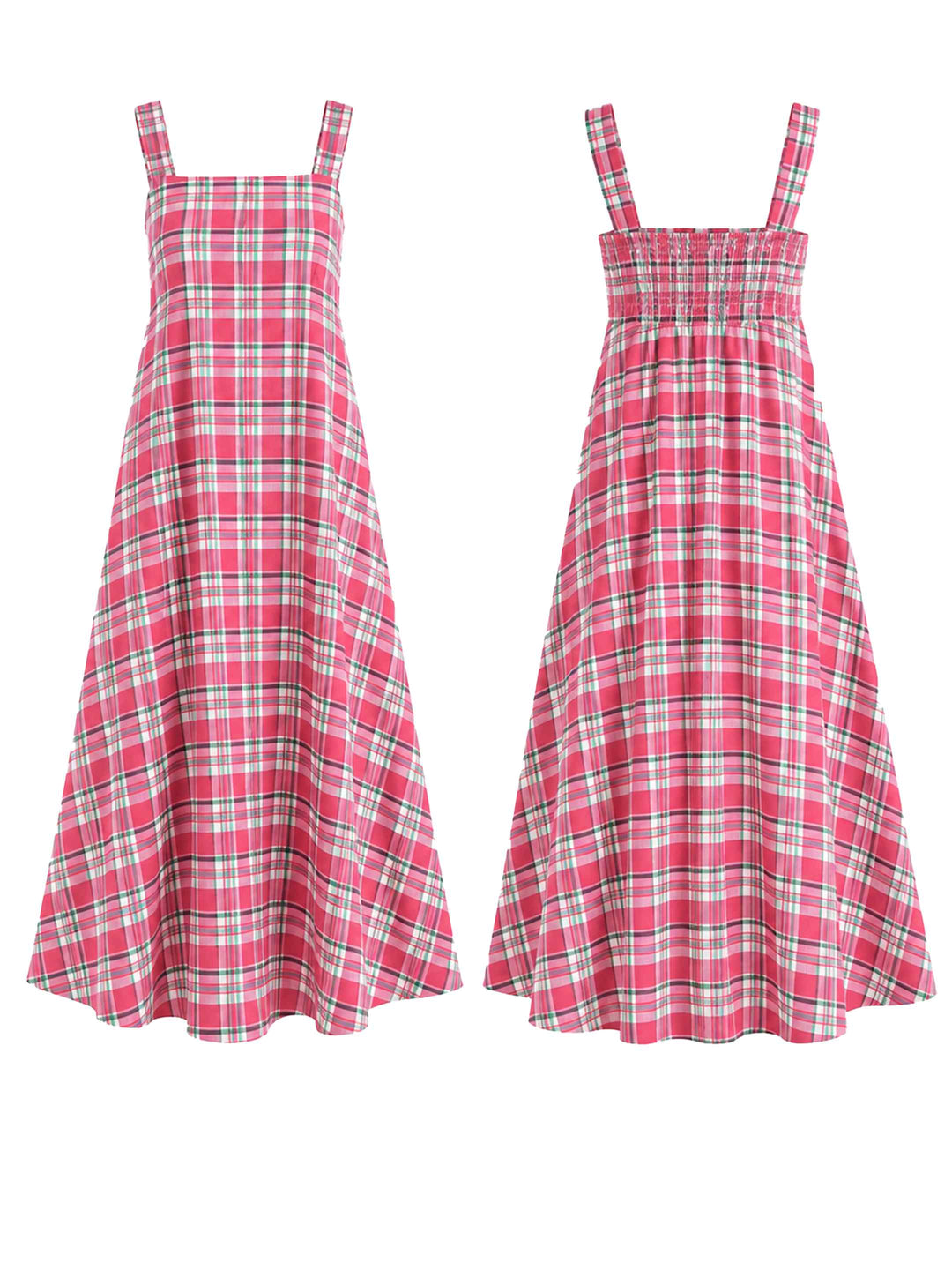 Pink Plaid Dress