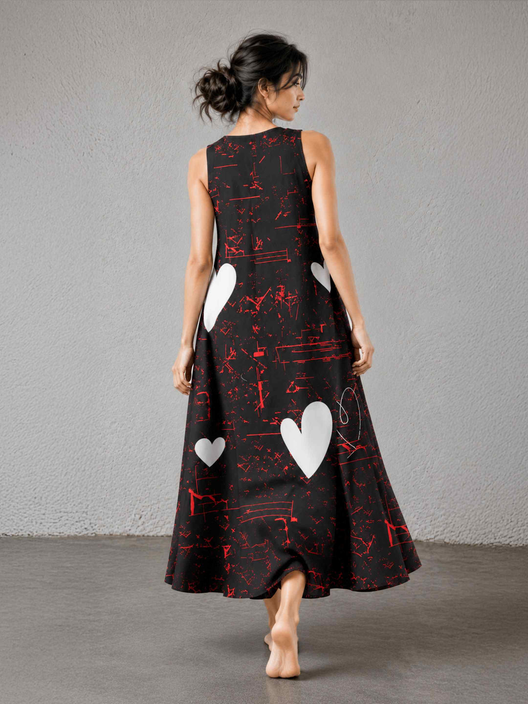 Graphic Hearts Dress