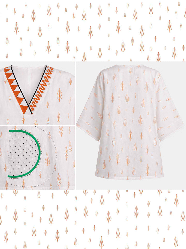 Terracotta Leaf Top