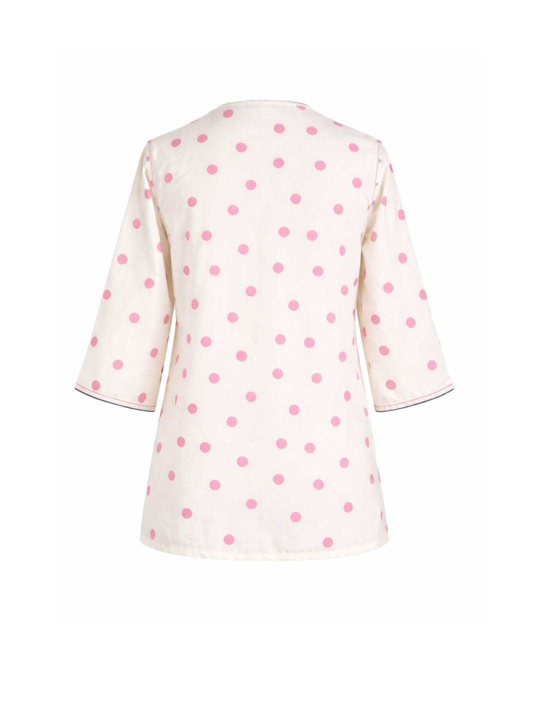 Luna Dot Kurti - Ivory White