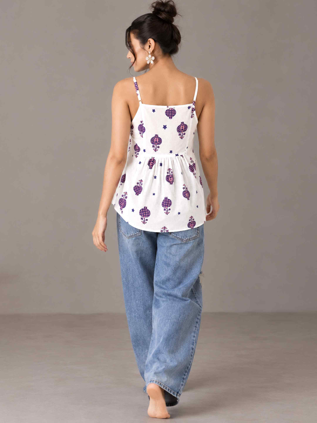 Strap Anaar Top - Indigo Pink