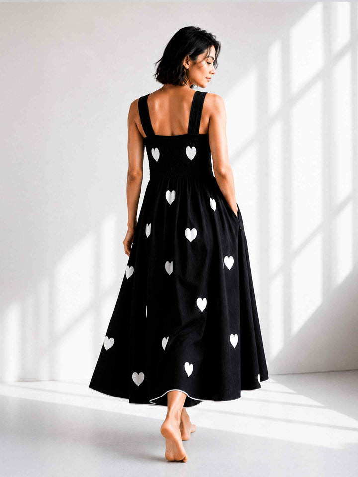 Classic Dress - Black Hearts