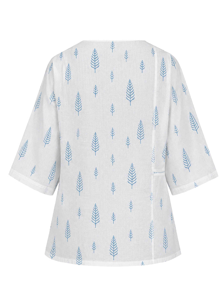 Indigo leaf Top