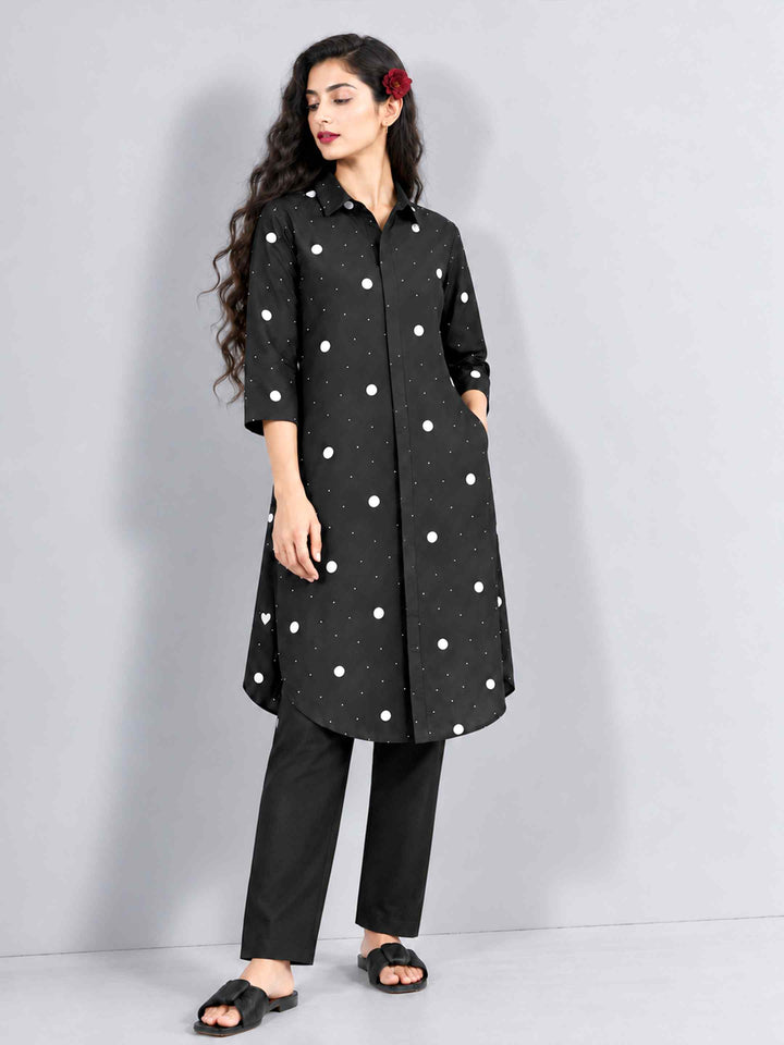 Scattered Polka Kurta