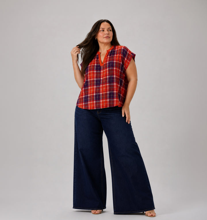 Mulberry Check Top