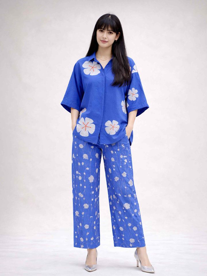 Chanderi Co-Ord Set - Blue