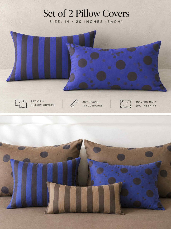 Blue Mocha Pillow Set