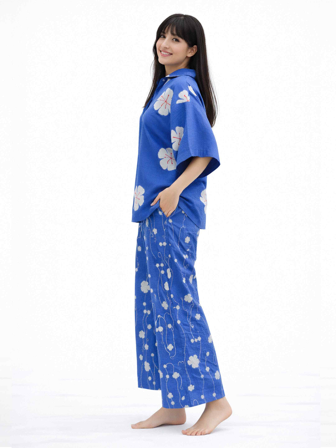 Chanderi Co-Ord Set - Blue