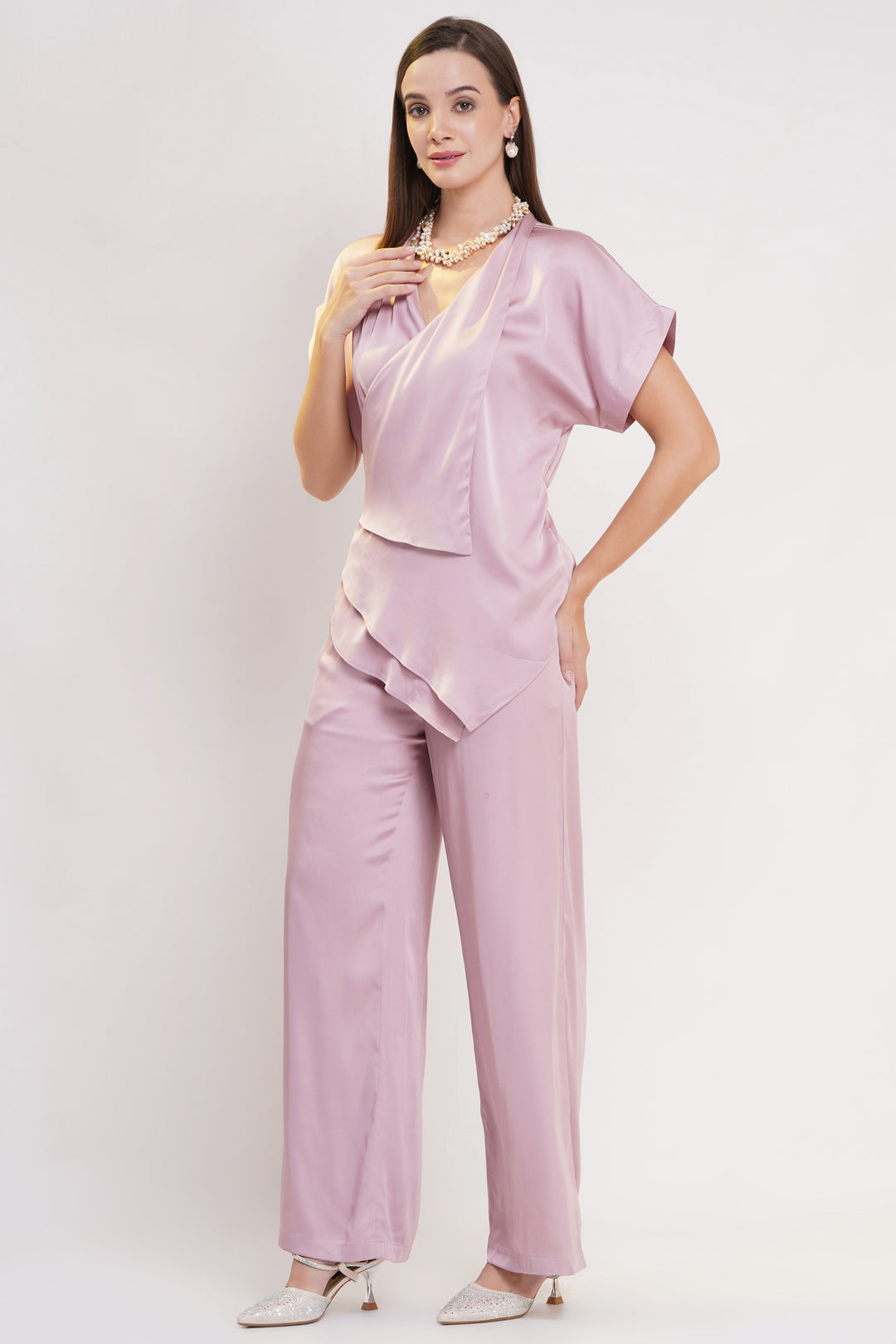 Blush Pink Top with Kimono Sleeves