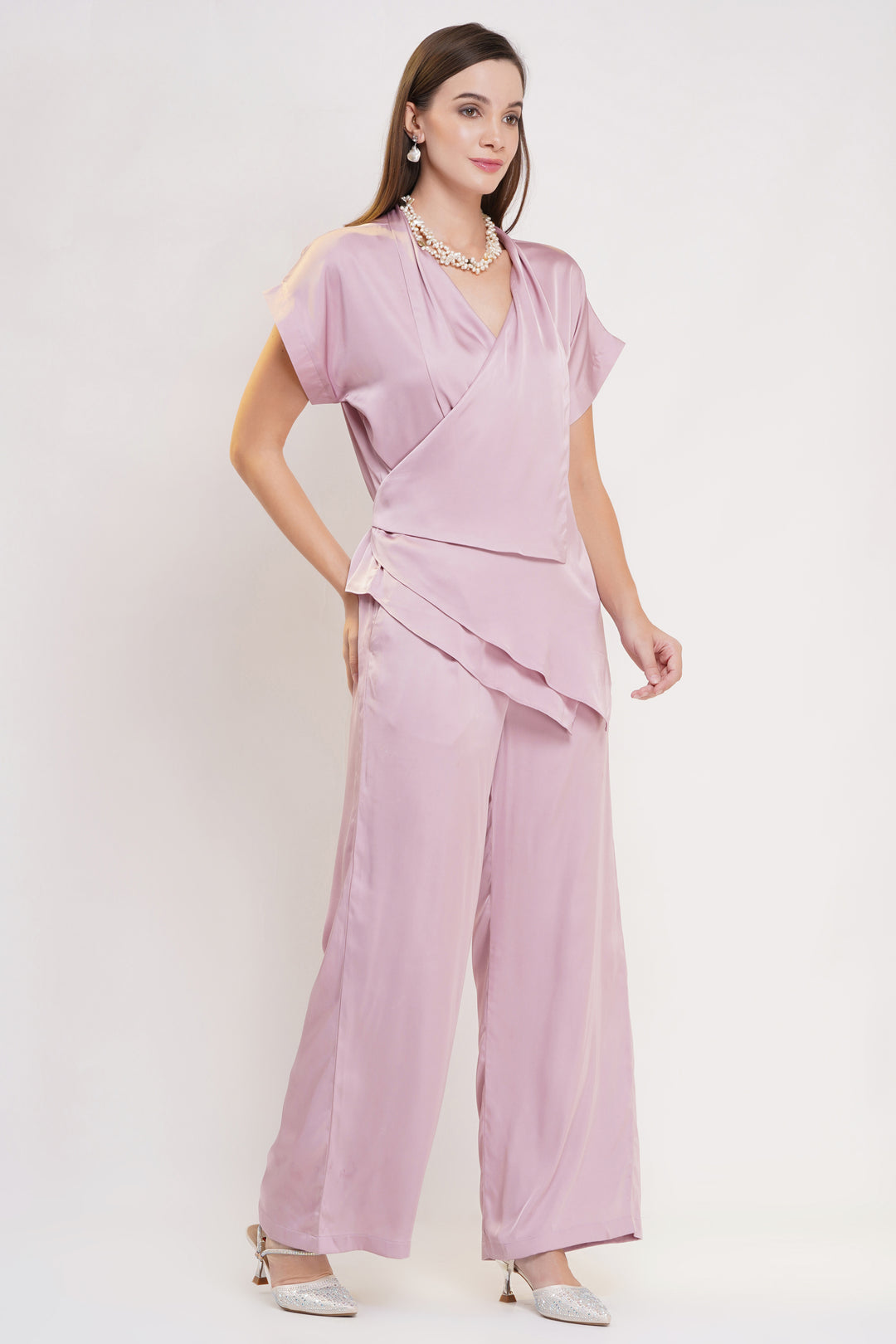Blush Pink Top with Kimono Sleeves