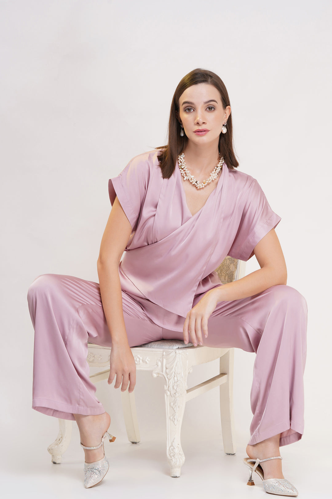 Blush Pink Top with Kimono Sleeves