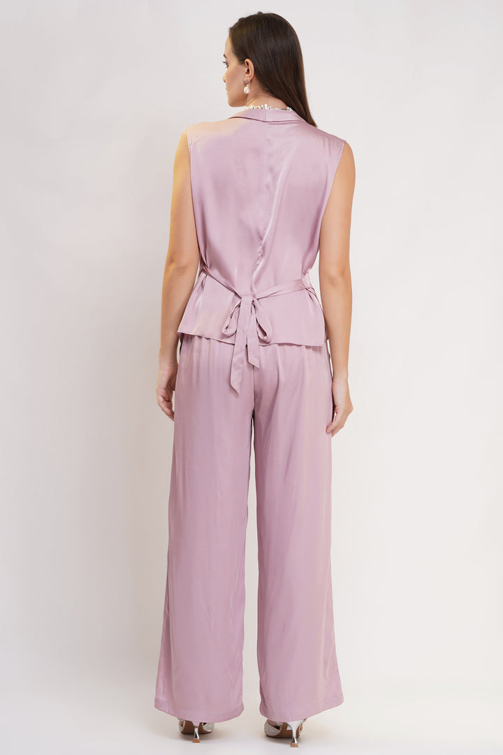 Blush Pink Sleeveless Co-Ord Set