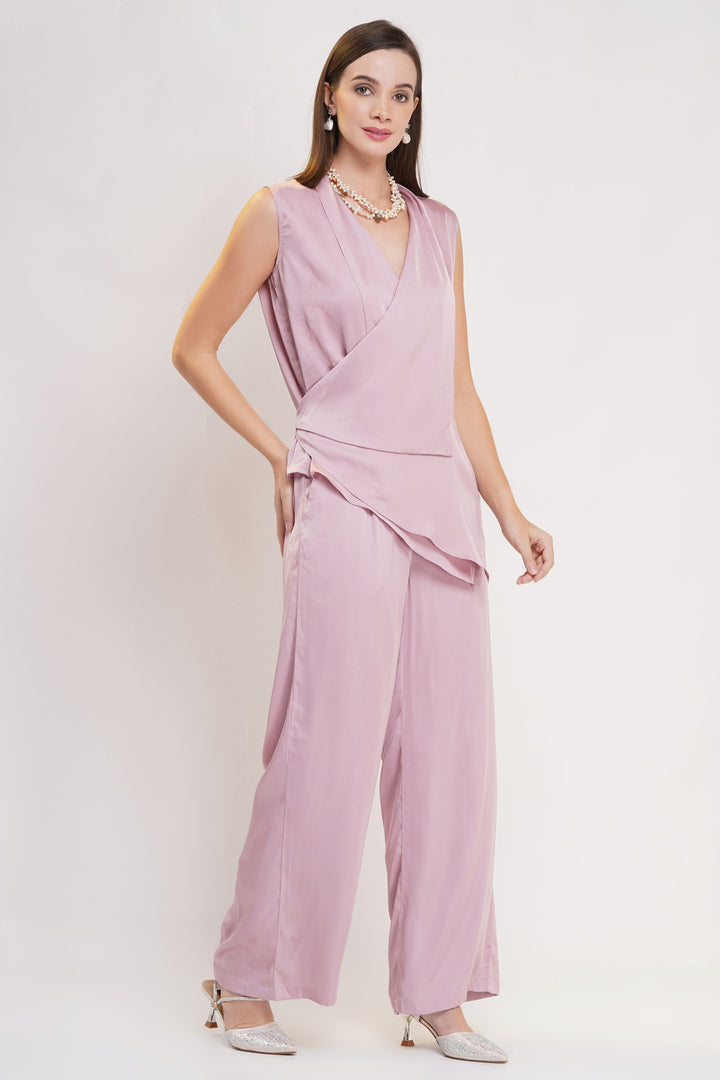 Blush Pink Sleeveless Co-Ord Set