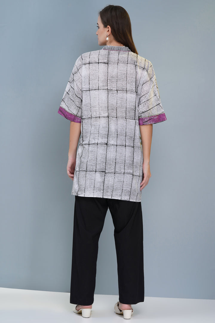 Block Print Tie-Up Tunic Set