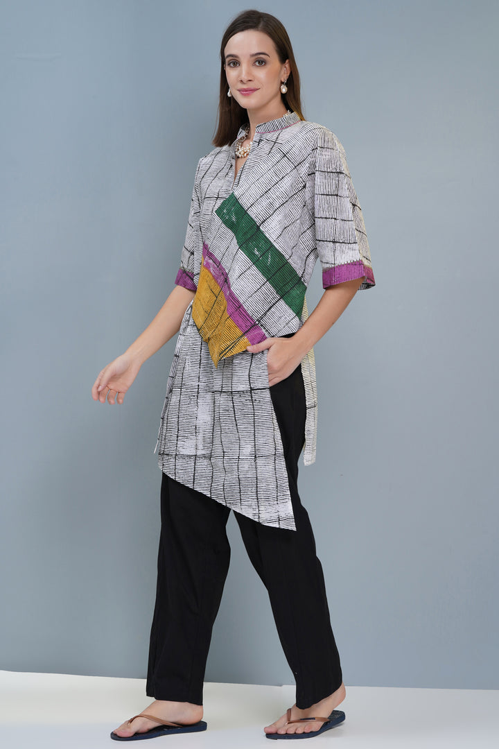 Block Print Tie-Up Tunic Set