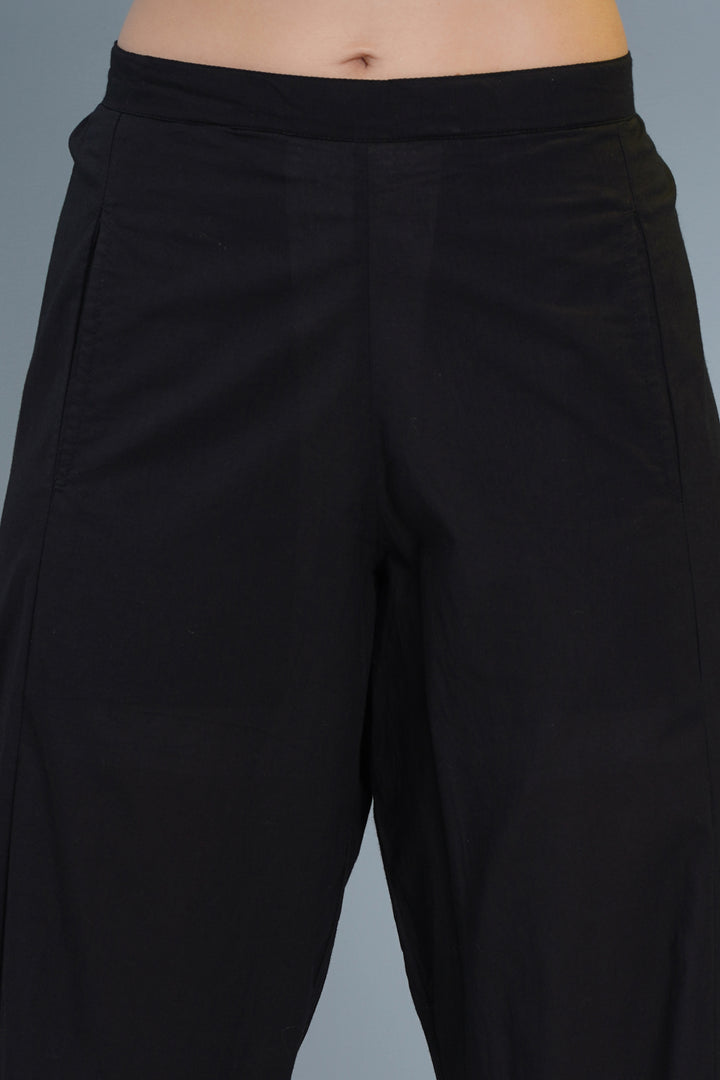 Straight Fit Pants in Charcoal Black