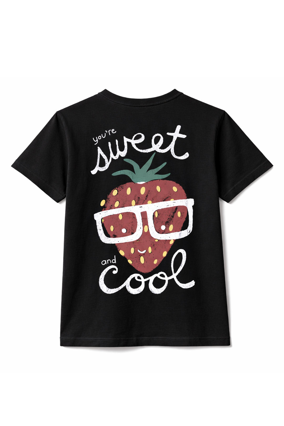 Strawberry Graphic T-shirt - Black