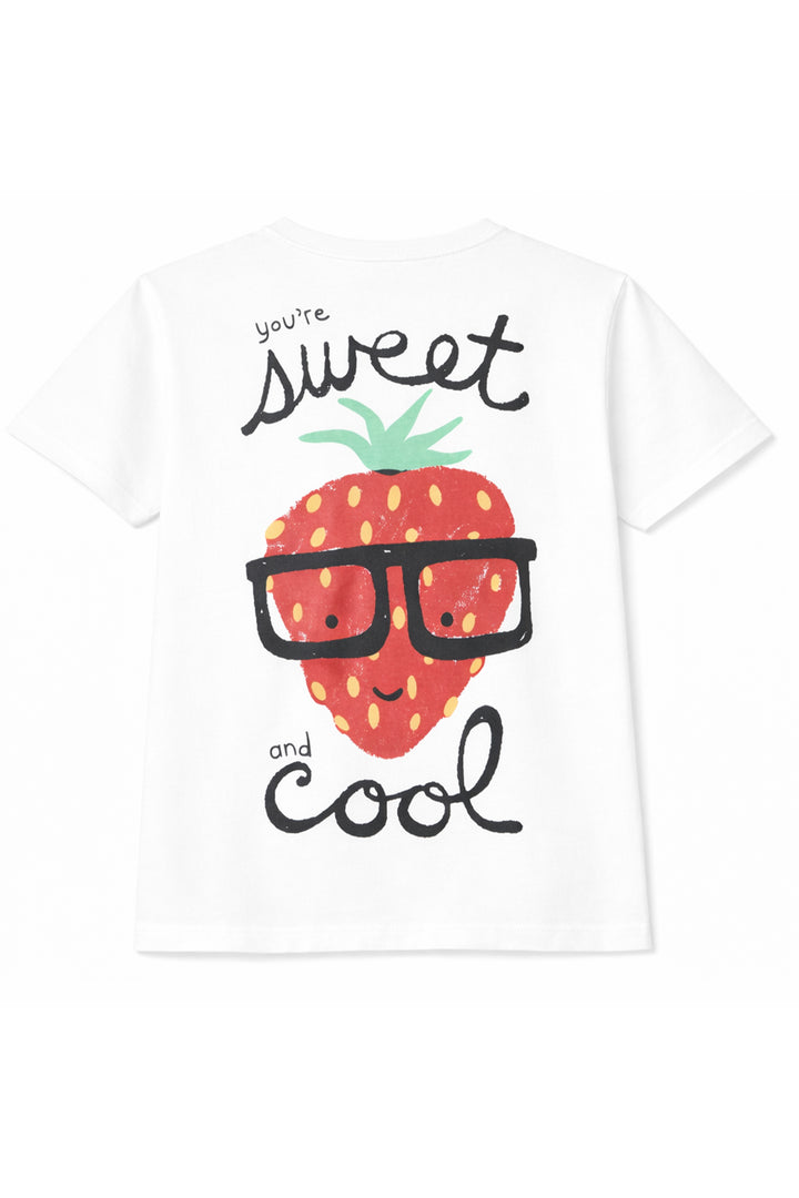 Strawberry Graphic T-shirt - White.