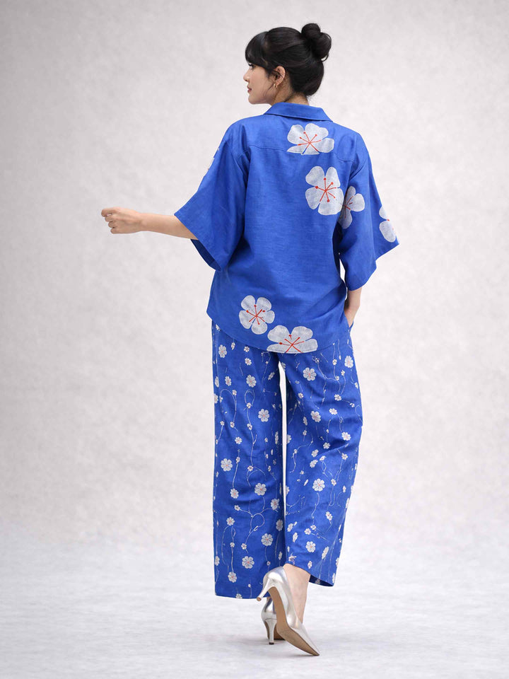 Chanderi Co-Ord Set - Blue