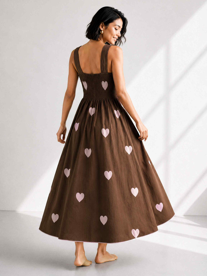 Classic Dress - Coffee Hearts