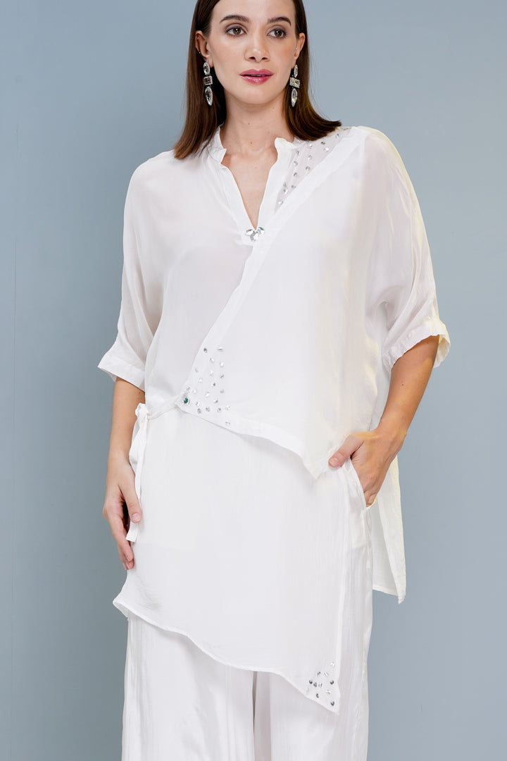 Asymetertical Silk Top