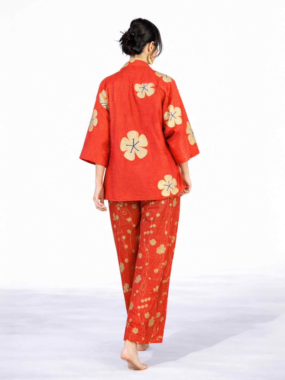 Chanderi Co-Ord Set - Urchen Red