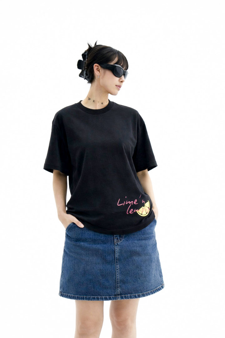 Lemon Graphic T-shirt - Black