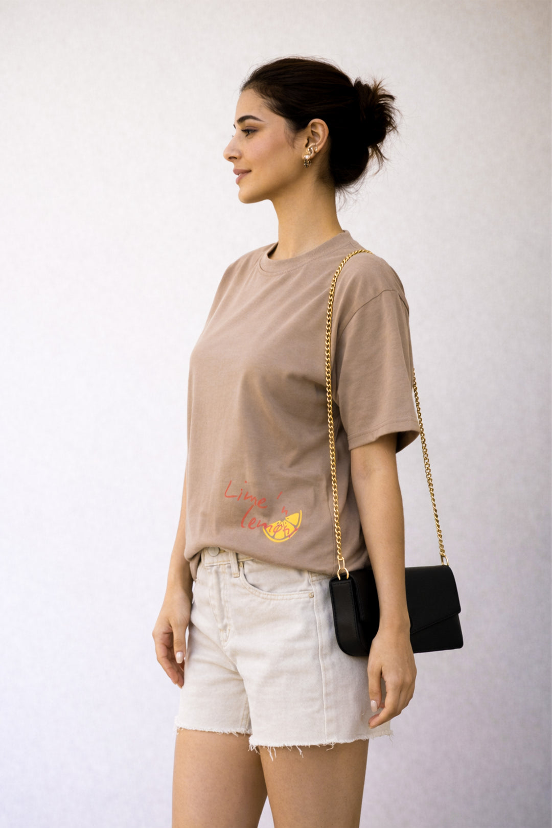 Lemon Graphic T-shirt - Brown