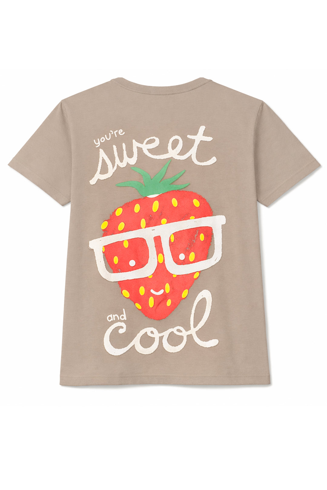 Strawberry Graphic T-shirt - Brown