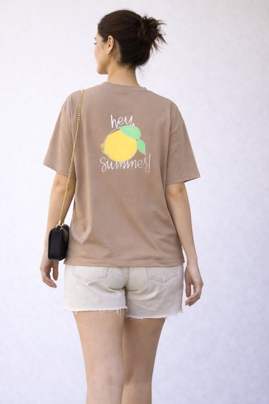 Lemon Graphic T-shirt - Brown