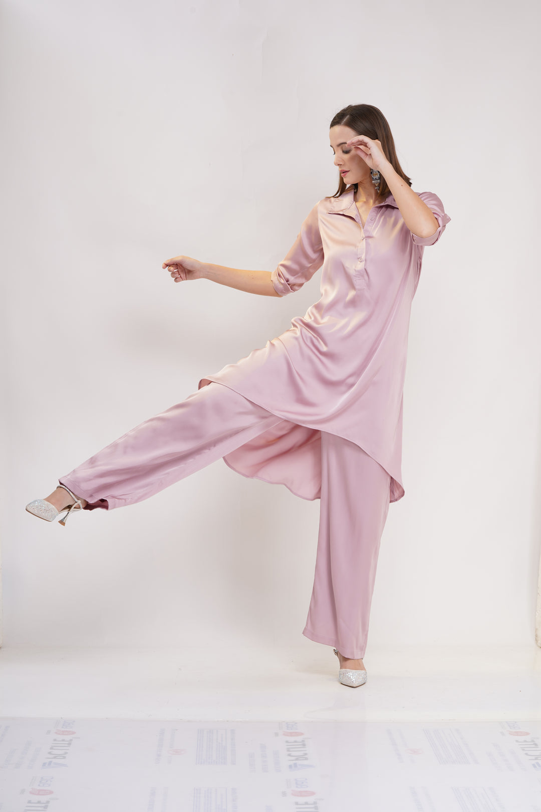 Armaani Satin Rose Kurta