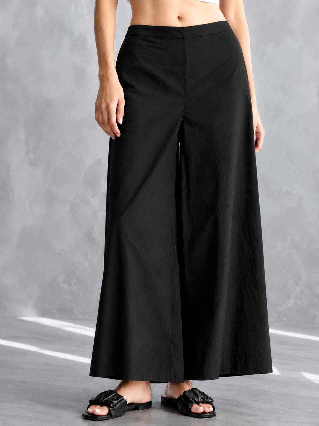 Wide Leg Pants - Black