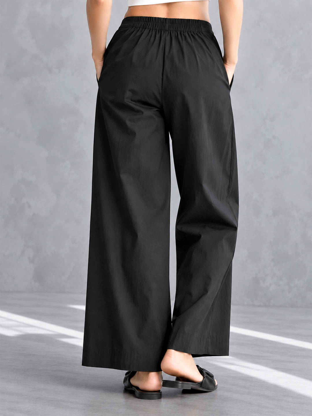 Wide Leg Pants - Black